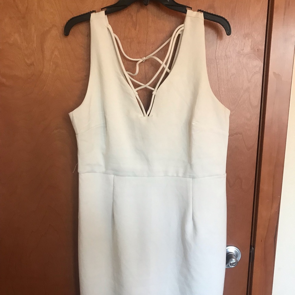 Plus size white dress